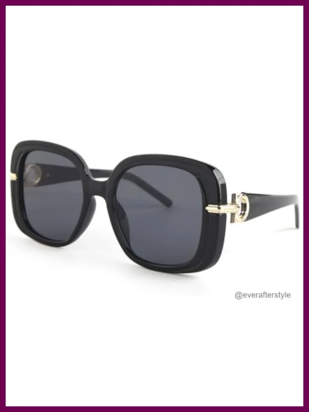 Oversized Square Sunglasses UV400 Thick Frame Women Men